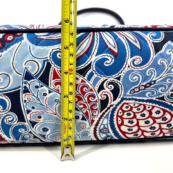 Vera Bradley Seaside Miller Grand Tote Blue Paisley Double Handle - Picture 11 of 14